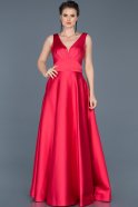 Long Red Engagement Dress ABU577