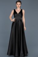 Long Black Engagement Dress ABU577