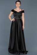 Long Black Engagement Dress ABU578