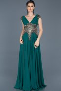 Long Emerald Green Engagement Dress ABU587