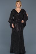 Long Black Oversized Evening Dress ABU593