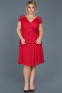 Short Red Oversized Evening Dress ABK306