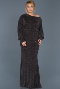Long Black Oversized Mermaid Evening Dress ABU594