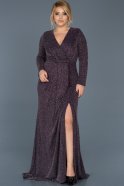 Purple Plus Size Evening Dress ABU595