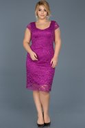 Purple Short Oversized Evening Dress ABK010