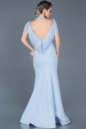 Long Ice Blue Evening Dress ABU017