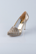 Gold Evening Shoes MJ3586
