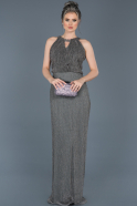Long Anthracite Prom Gown ABU597