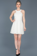 Short White Invitation Dress ABK369