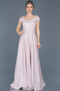 Long Pink Engagement Dress ABU599