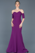 Long Purple Mermaid Prom Dress ABU477