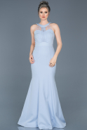 Long Light Blue Evening Dress ABU006