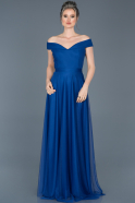 Sax Blue Long Evening Dress ABU020