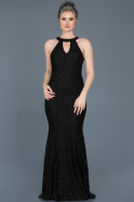 Long Black Mermaid Prom Dress ABU518