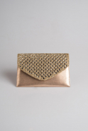 Gold Square Stone Evening Handbags V499