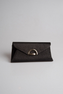 Black Silvery Portfolio Bag V452
