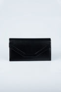Black Leather Evening Bag V440