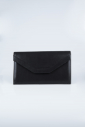 Black Plaster Fabric Evening Bag V440