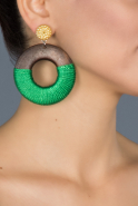 Green Earring KB044