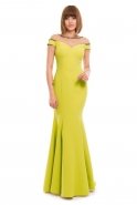 Long Pistachio Green Evening Dress MT15-066