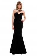 Long Black Evening Dress O3905