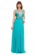 Long Turquoise Evening Dress S3962