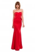 Long Red Evening Dress C3207