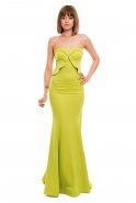 Long Pistachio Green Evening Dress C3207