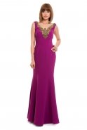 Long Purple Evening Dress O1203