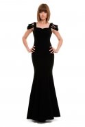 Long Black Evening Dress MT15-053