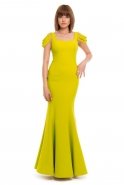 Long Pistachio Green Evening Dress MT15-053