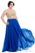 Sax Blue Oversized Evening Dress O3922