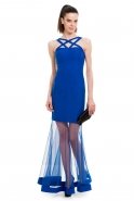 Long Sax Blue Evening Dress C3215