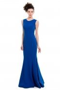 Long Sax Blue Evening Dress O3902