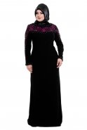 Fuchsia Hijab Dress S3997B
