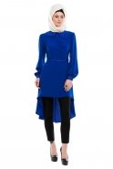 Sax Blue Hijab Tunic O7609