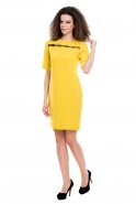 Short Yellow Evening Dress T2040