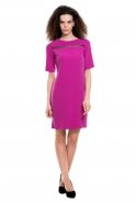Short Purple Evening Dress T2040