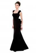 Long Black Evening Dress MT15-092