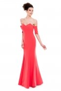 Long Coral Evening Dress MT15-061