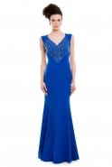 Long Sax Blue Evening Dress C3092