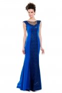 Long Sax Blue Evening Dress C3190