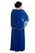 Sax Blue Oversized Evening Dress O3779