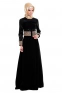 Black Hijab Dress S9022