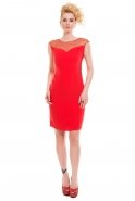 Red Oversized Evening Dress O3847