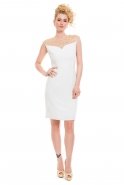 White Oversized Evening Dress O3847