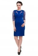 Short Sax Blue Evening Dress C2140