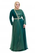 Emerald Green Hijab Dress S4002B