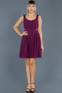 Short Purple Evening Dress ABK003