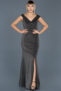 Long Black Prom Gown ABU437